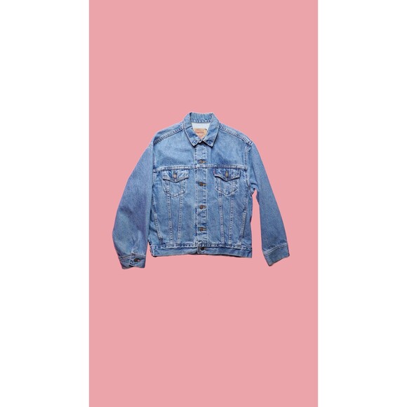 1998 LEVI STRAUSS. LEVIs Medium Wash. Mens Denim. Jean Jacket. 57511. 16/18. M-L